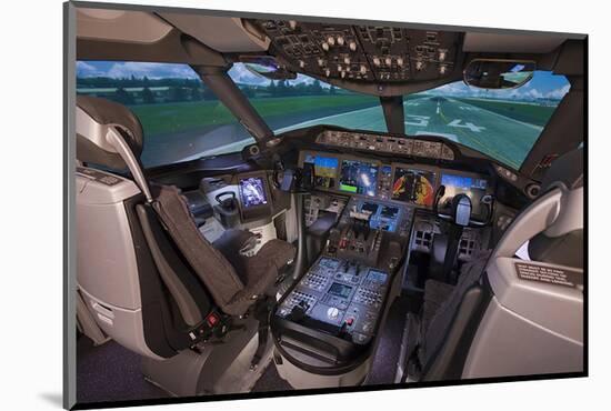 Boeing 787 Flight Deck-null-Mounted Art Print