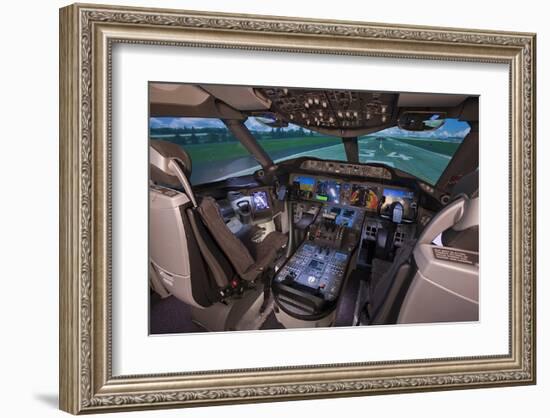 Boeing 787 Flight Deck-null-Framed Art Print