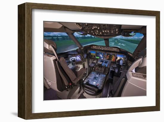 Boeing 787 Flight Deck-null-Framed Art Print