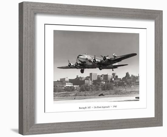 Boeing B-307 on Final Approach, 1940-null-Framed Art Print