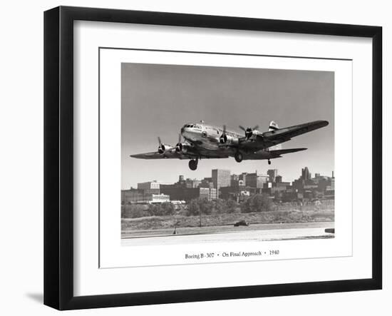 Boeing B-307 on Final Approach, 1940-null-Framed Art Print