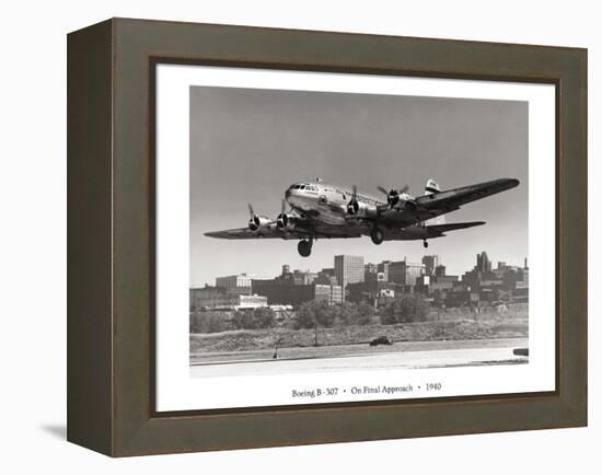 Boeing B-307 on Final Approach, 1940-null-Framed Stretched Canvas