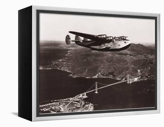 Boeing B-314 over San Francisco Bay, California 1939-Clyde Sunderland-Framed Stretched Canvas