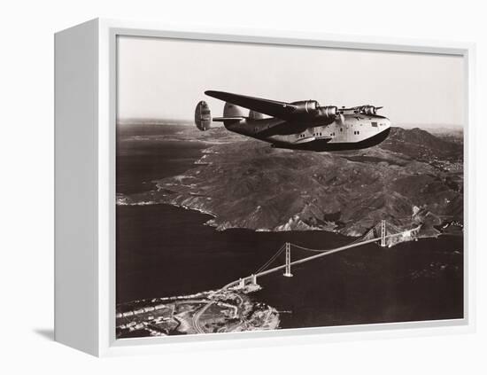 Boeing B-314 over San Francisco Bay, California 1939-Clyde Sunderland-Framed Stretched Canvas