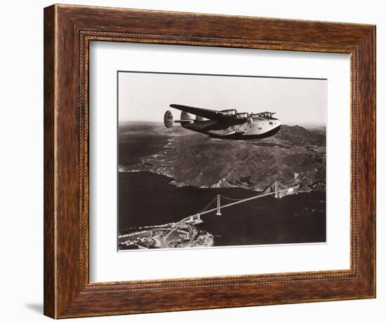 Boeing B-314 over San Francisco Bay, California 1939-Clyde Sunderland-Framed Premium Giclee Print
