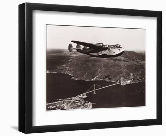 Boeing B-314 over San Francisco Bay, California 1939-Clyde Sunderland-Framed Premium Giclee Print