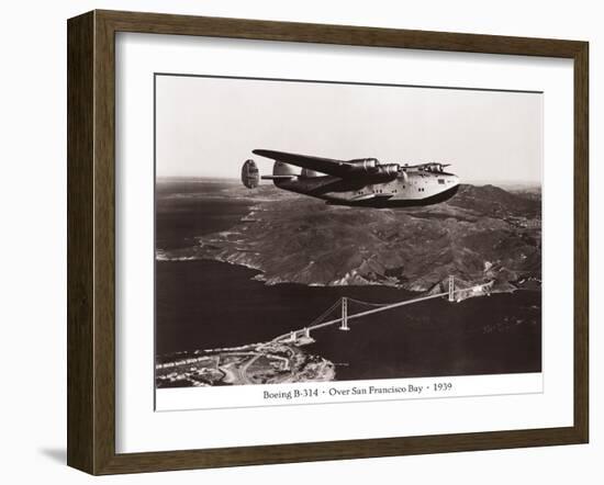 Boeing B-314 over San Francisco Bay, California 1939-Clyde Sunderland-Framed Art Print