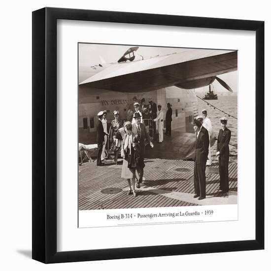 Boeing B-314, Passengers Arrive at La Gaurdia, 1939-Clyde Sunderland-Framed Art Print