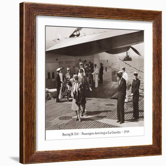 Boeing B-314, Passengers Arrive at La Gaurdia, 1939-Clyde Sunderland-Framed Art Print