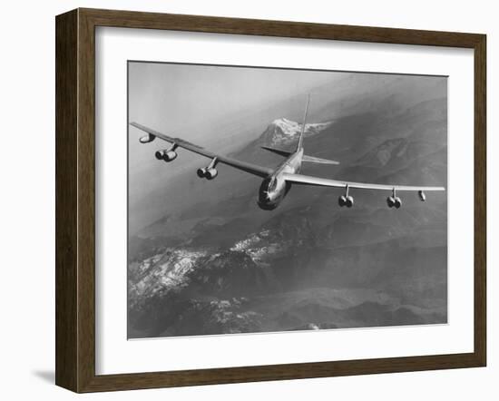 Boeing B-52 Stratofortress in Flight-null-Framed Photographic Print