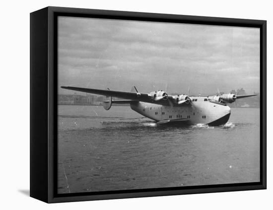 Boeing Clipper Moving on Top of a Body of Water-J^ R^ Eyerman-Framed Premier Image Canvas