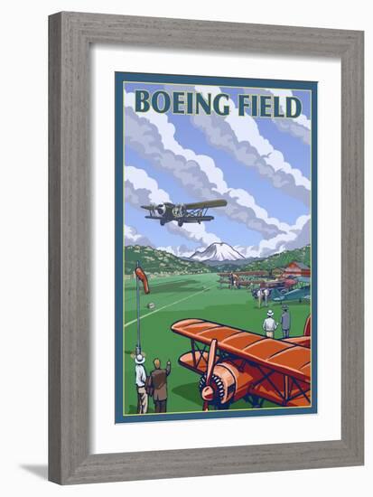 Boeing Field, Seattle, Washington-Lantern Press-Framed Art Print