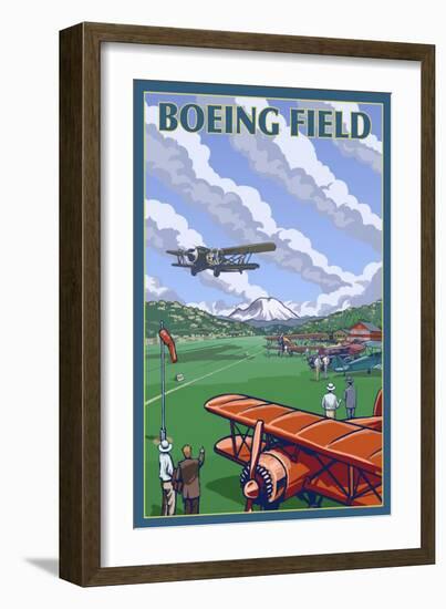 Boeing Field, Seattle, Washington-Lantern Press-Framed Art Print