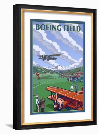 Boeing Field, Seattle, Washington-Lantern Press-Framed Art Print