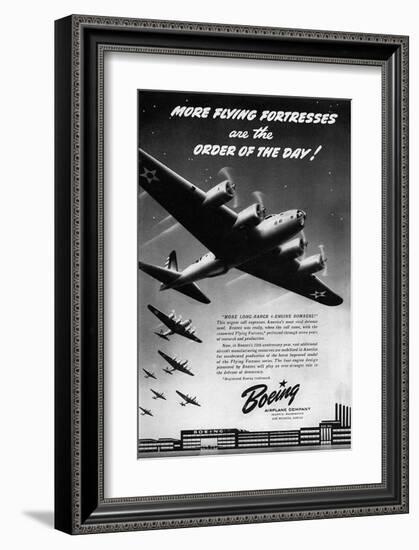 Boeing Flying Fortresse plant-null-Framed Art Print