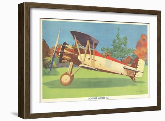 Boeing Model 100 Airplane-null-Framed Premium Giclee Print