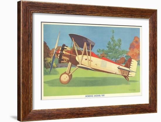 Boeing Model 100 Airplane-null-Framed Premium Giclee Print