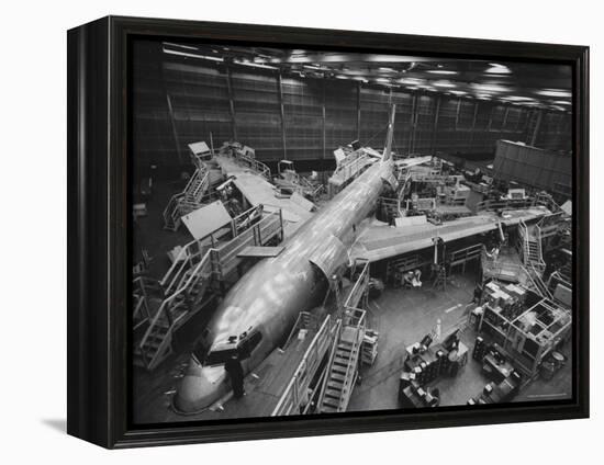 Boeing's New 707 Jet Aircraft, at the Boeing Plant-Nat Farbman-Framed Premier Image Canvas