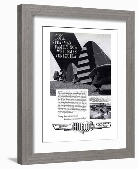 Boeing Stearman Welcomes Venezuela-null-Framed Art Print