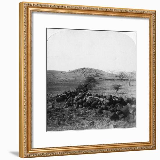 Boer Trenches and Crest of Hart's Hill, Scene of the Irish Brigade's Famous Charge, Colenso, 1901-Underwood & Underwood-Framed Giclee Print