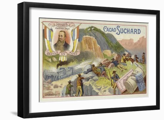 Boers Attacking a British Armoured Train, Chieveley, South Africa, Boer War, 15 October 1899-null-Framed Giclee Print