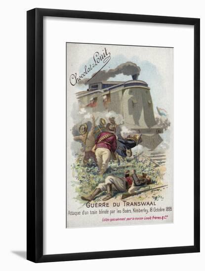 Boers Attacking a British Armoured Train, Kimberley, 18 October 1899-null-Framed Giclee Print