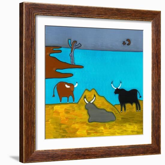 Boeufs D'Italie (After Corot), 2012-Cristina Rodriguez-Framed Giclee Print