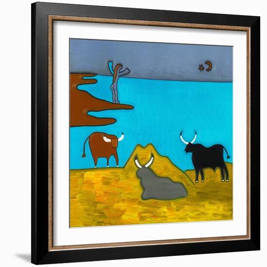 Boeufs D'Italie (After Corot), 2012-Cristina Rodriguez-Framed Giclee Print