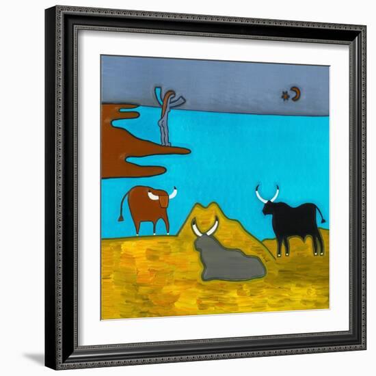 Boeufs D'Italie (After Corot), 2012-Cristina Rodriguez-Framed Giclee Print