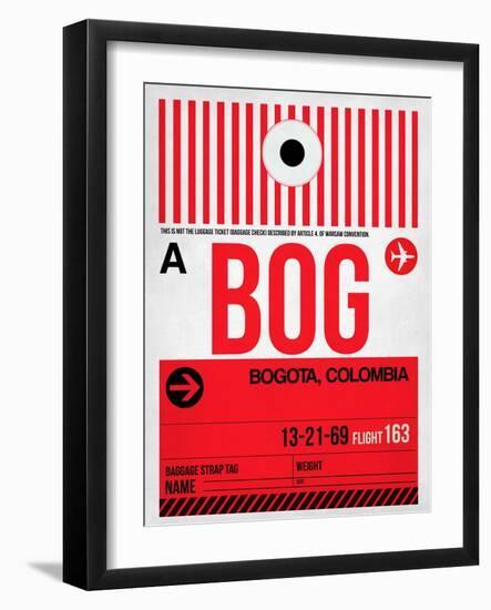 BOG Bogota Luggage Tag I-NaxArt-Framed Art Print