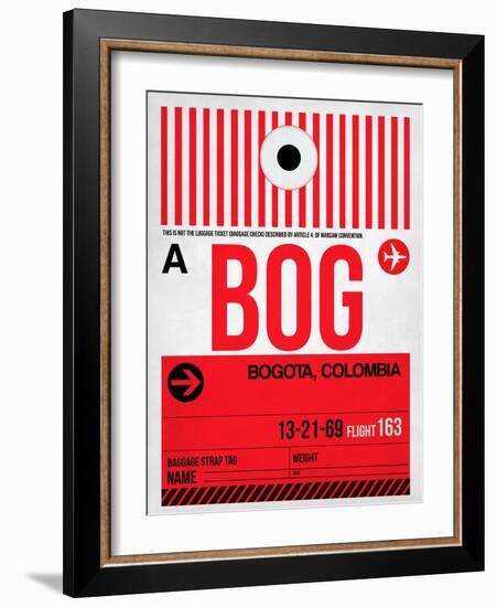 BOG Bogota Luggage Tag I-NaxArt-Framed Art Print