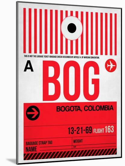 BOG Bogota Luggage Tag I-NaxArt-Mounted Art Print