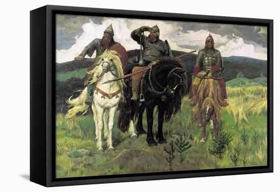 Bogatyrs, 1898-Viktor Mikhaylovich Vasnetsov-Framed Premier Image Canvas