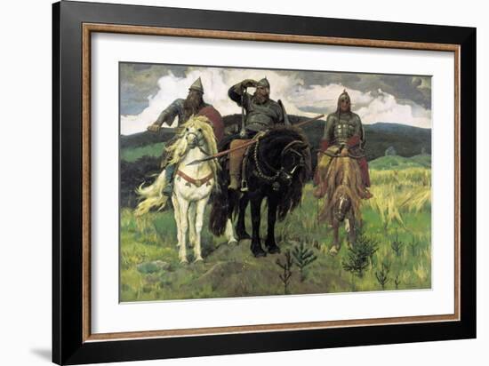 Bogatyrs, 1898-Viktor Mikhaylovich Vasnetsov-Framed Giclee Print