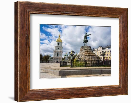 Bogdan Khmelnitsky Statue, Sofiskaya Square in Kiev (Kyiv) Capital of the Ukraine, Europe-Michael Runkel-Framed Photographic Print