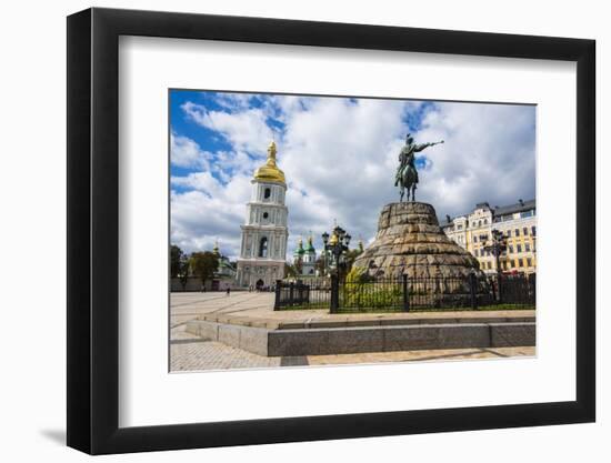 Bogdan Khmelnitsky Statue, Sofiskaya Square in Kiev (Kyiv) Capital of the Ukraine, Europe-Michael Runkel-Framed Photographic Print