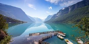 Lovatnet Lake, Norway, Panoramic View-Bogomyako-Framed Photographic Print