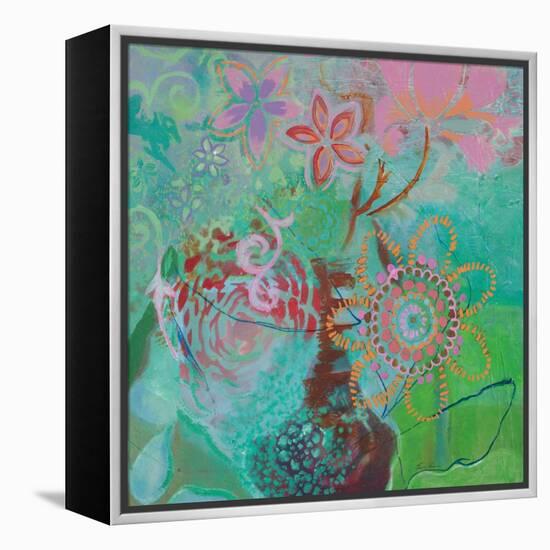 Bohemian Blooms-Jeanne Wassenaar-Framed Stretched Canvas