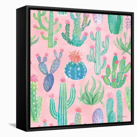 Bohemian Cactus Step 01B-Mary Urban-Framed Stretched Canvas