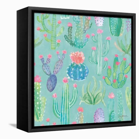 Bohemian Cactus Step 01E-Mary Urban-Framed Stretched Canvas