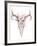 Bohemian Deer Skull - Western Mammal Watercolor-Kris_art-Framed Premium Giclee Print