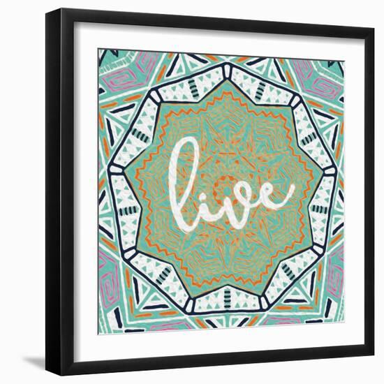 Bohemian Live-Jace Grey-Framed Art Print