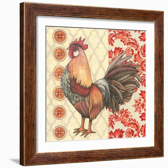 Bohemian Rooster II-Kimberly Poloson-Framed Art Print