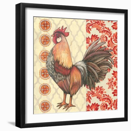 Bohemian Rooster II-Kimberly Poloson-Framed Art Print