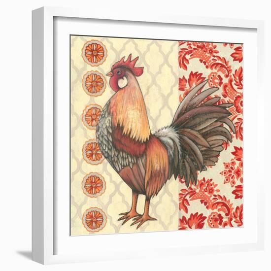 Bohemian Rooster II-Kimberly Poloson-Framed Art Print