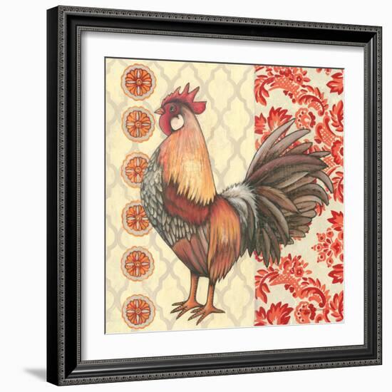 Bohemian Rooster II-Kimberly Poloson-Framed Art Print