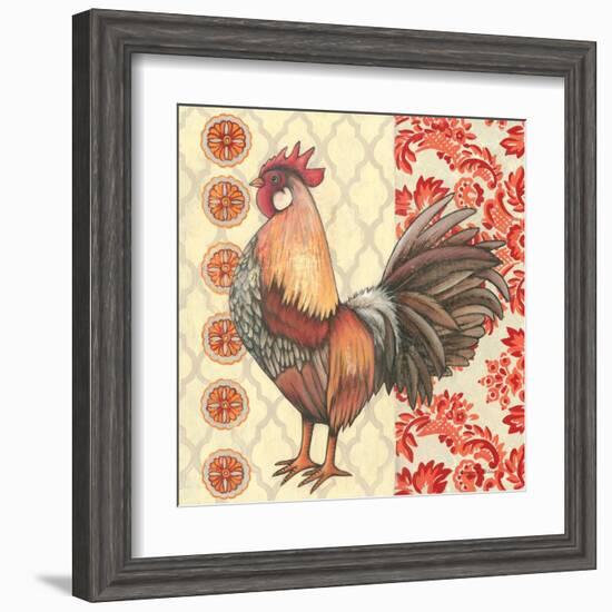 Bohemian Rooster II-Kimberly Poloson-Framed Art Print