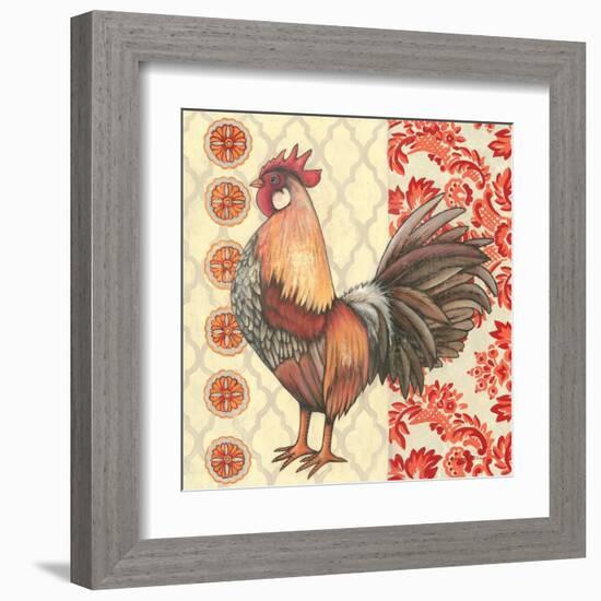 Bohemian Rooster II-Kimberly Poloson-Framed Art Print