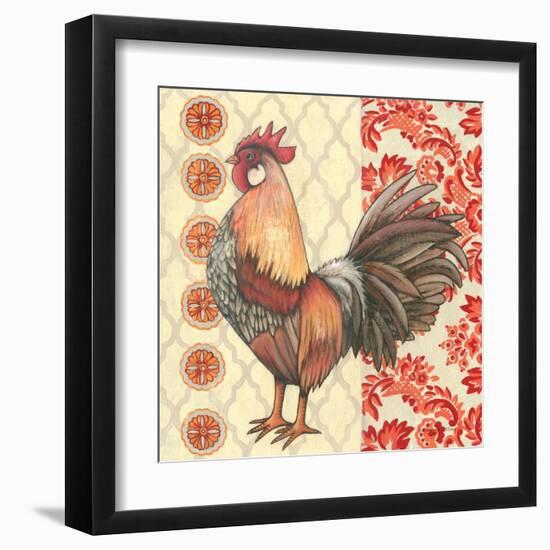 Bohemian Rooster II-Kimberly Poloson-Framed Art Print