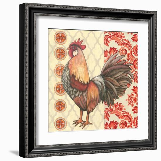 Bohemian Rooster II-Kimberly Poloson-Framed Art Print